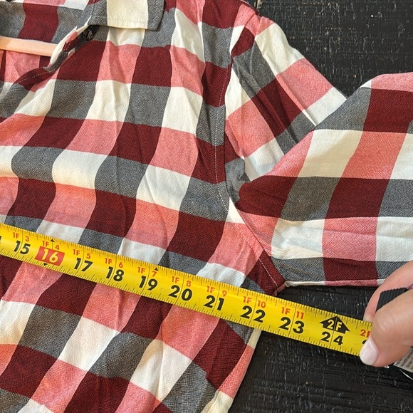 Rag & Bone Camille Top Drape Front High Low Plaid Checkered size Large - Picture 9 of 10